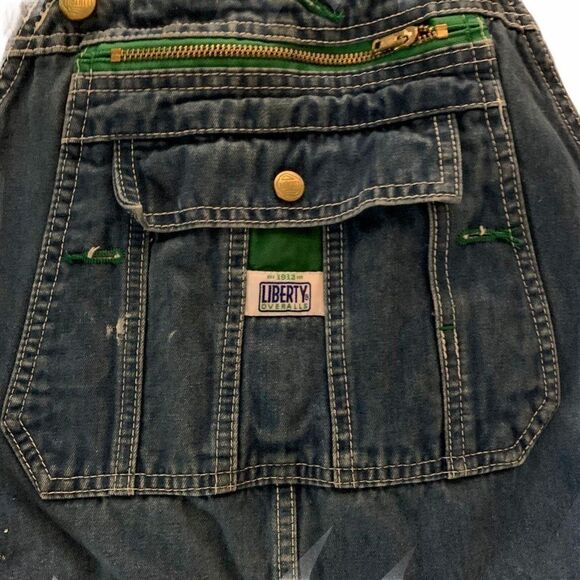Vintage Liberty Denim Bib Overalls 38 x 30 - Picture 3 of 10